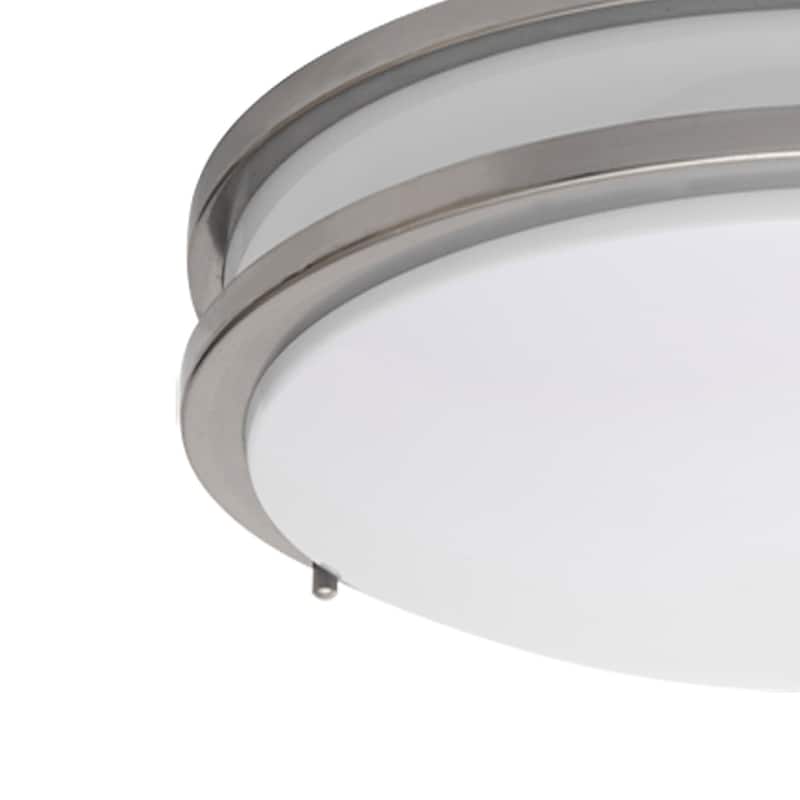 Amax Lighting 20W LED flush mount fixture in Brush Nickel Finish