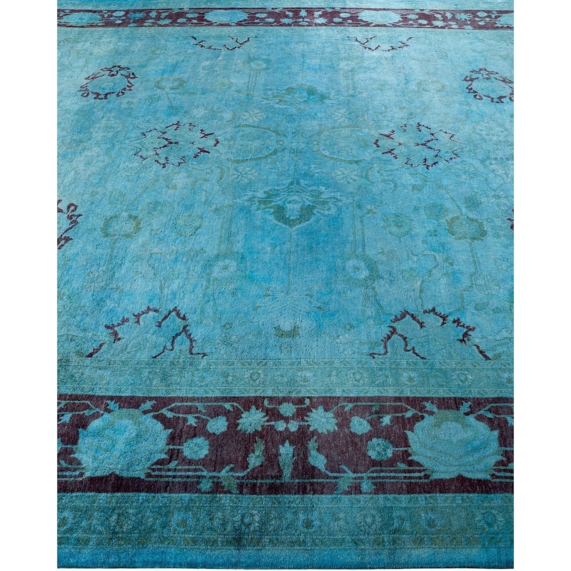 Fine Vibrance, One-of-a-Kind Hand-Knotted Area Rug - Blue, 8' 3" x 10' 4" - 8' 3" x 10' 4"
