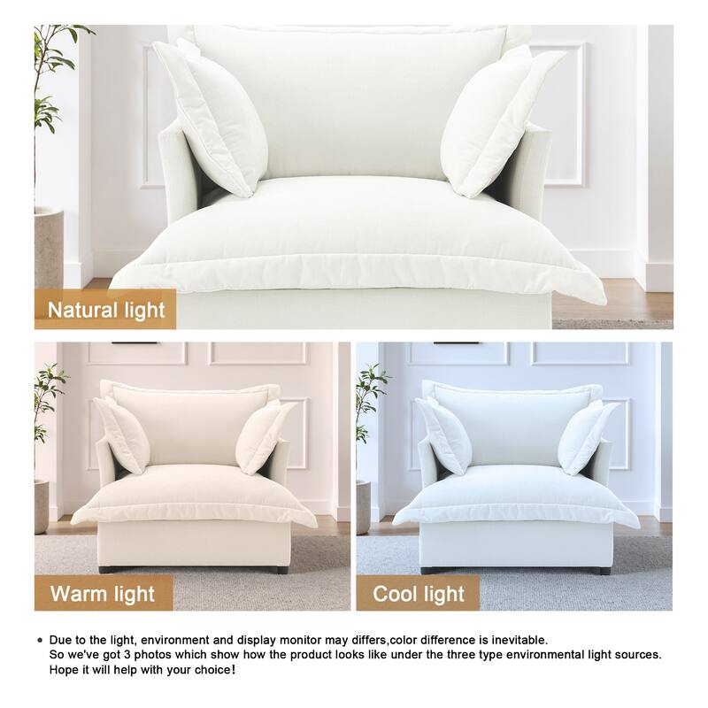 Upholstered Chenille Arm Club Chair Cloud corner cahir