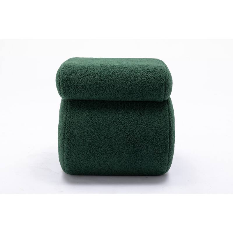 Sshape Velvet Fabric Ottoman Makeup Stool Footstool,