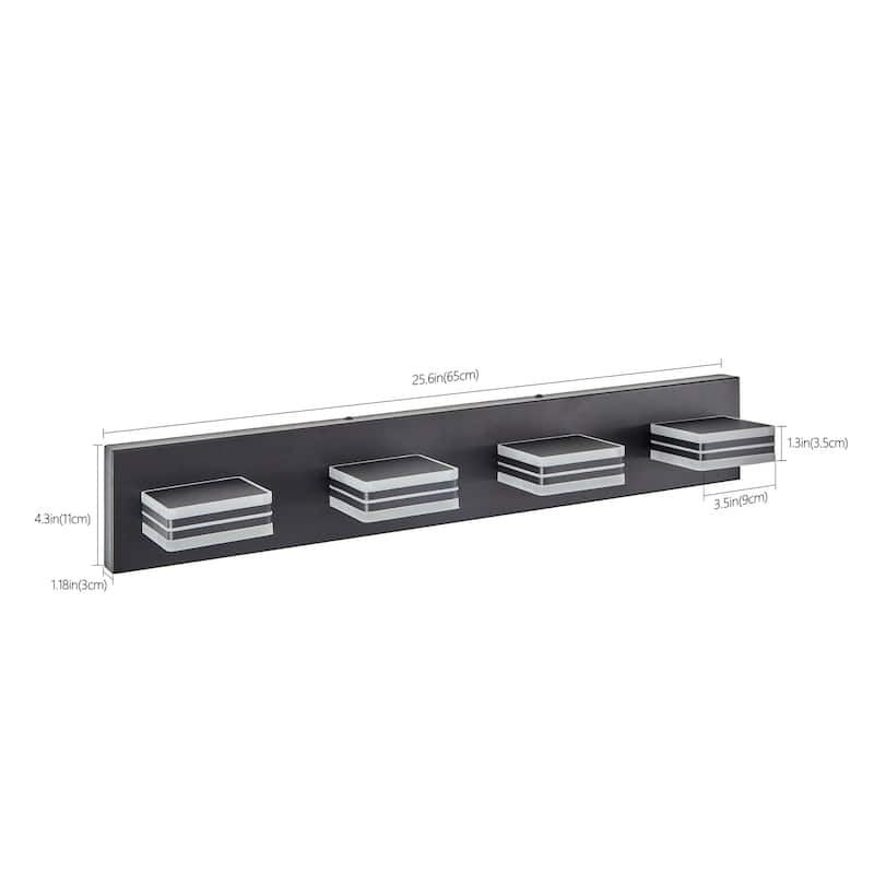 4-Lights Acrylic Bathroom Vanity Light