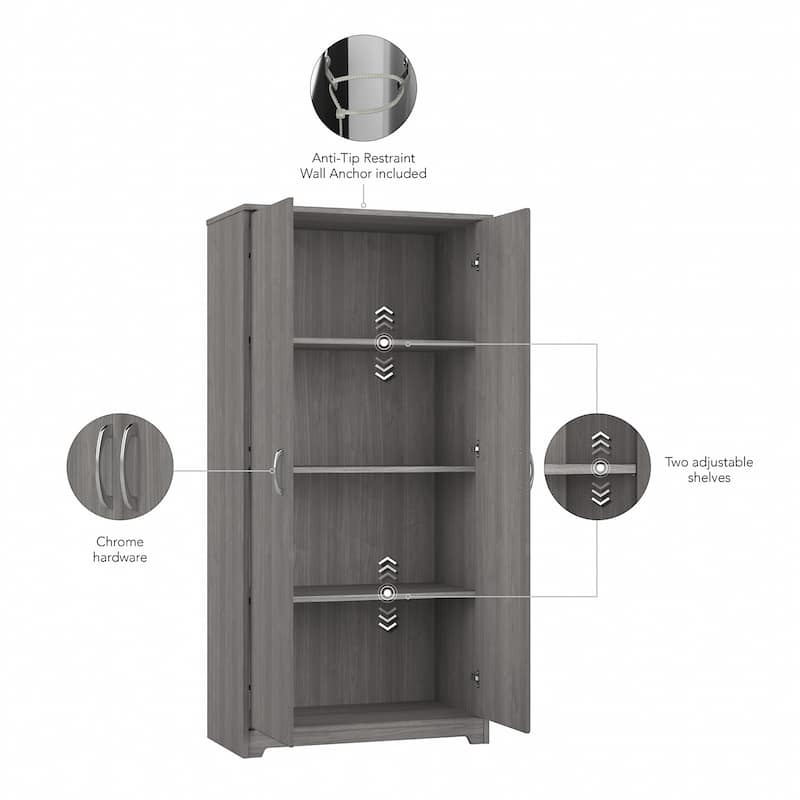 Cabot Tall Storage Cabinet with Doors by Bush Furniture