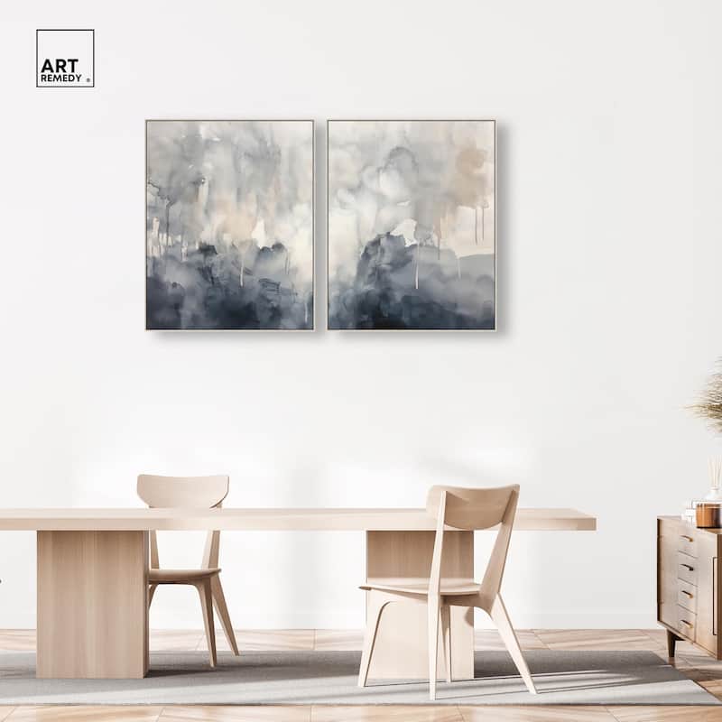 Muted Ocean Hues Canvas Set of 2 by Art Remedy