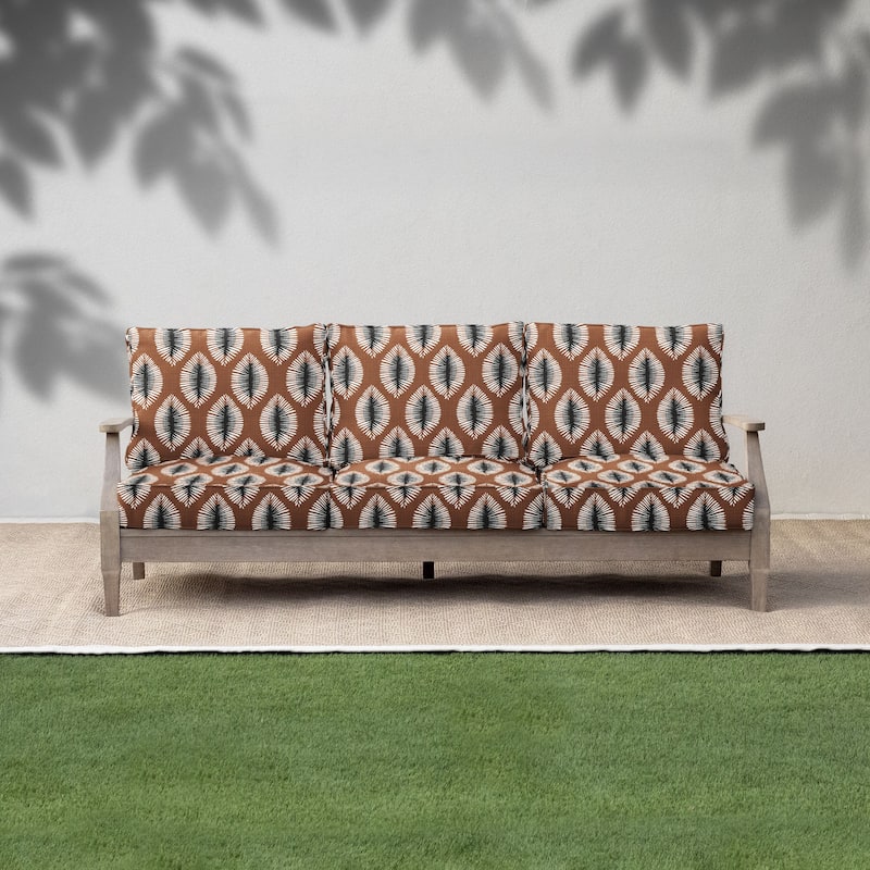 Sorra Home Hayden Sunstone Indoor/Outdoor Deep Seating Sofa Cushion Set - 23.5 in x 23 in x 5 in - Hayden Sunstone