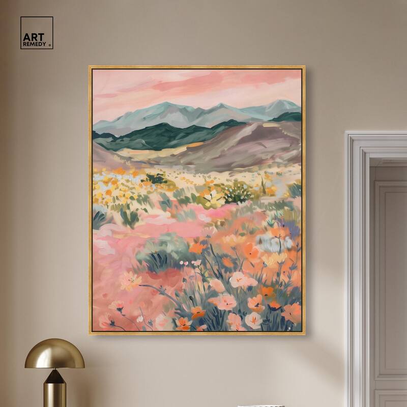 Flowers Beyond the Hills Canvas by Art Remedy
