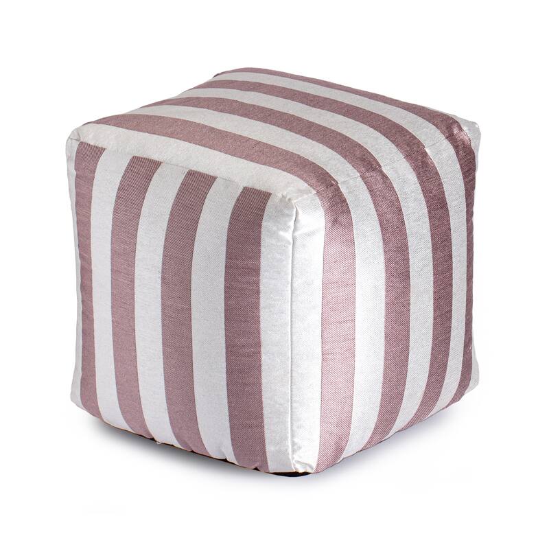 Jani Cape May Indoor/Outdoor 18" x 18" Square Pouf Ottoman