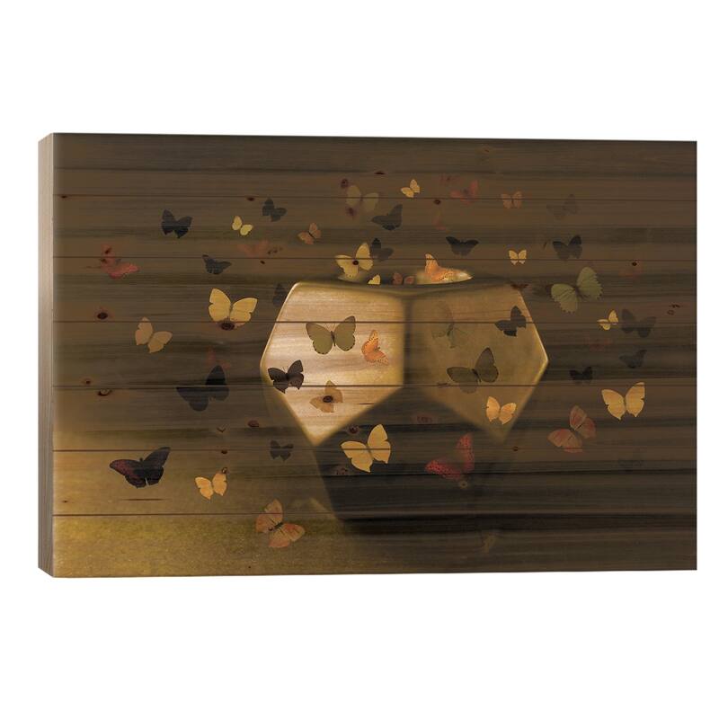Mystique Print On Wood by Jacqueline Hammer - Multi-Color - 18x26x1.5