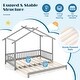preview thumbnail 13 of 31, Extendable House Bed Twin to King Daybed with Roof and Fence Rails