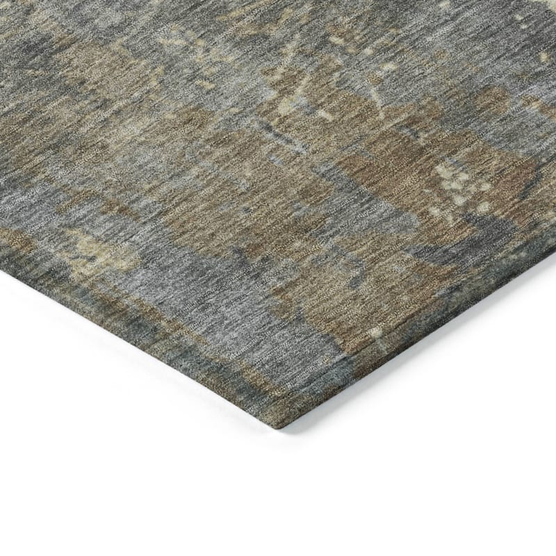 HomeRoots Abstract Transitional Rectangle Outdoor Rug