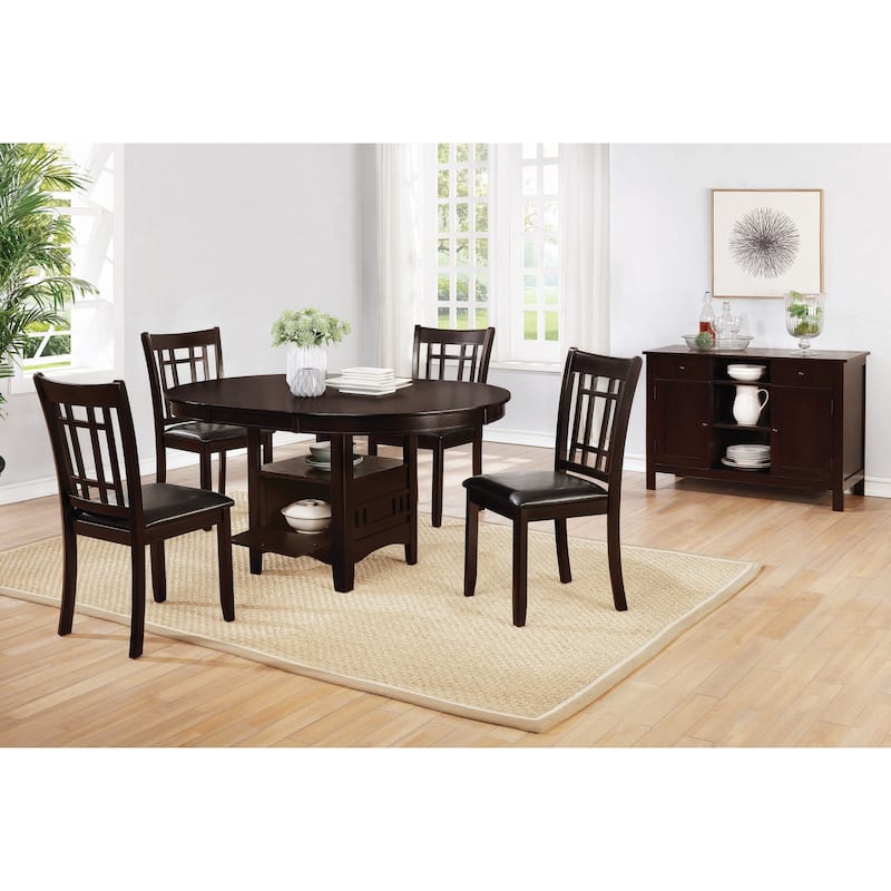 Antonia Black and Espresso Upholstered Dining Chairs (Set of 4)