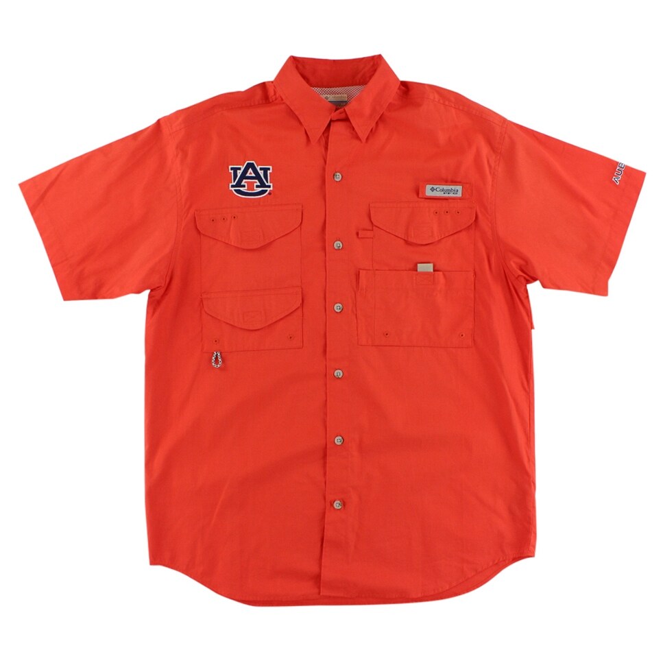 red white and blue columbia shirt