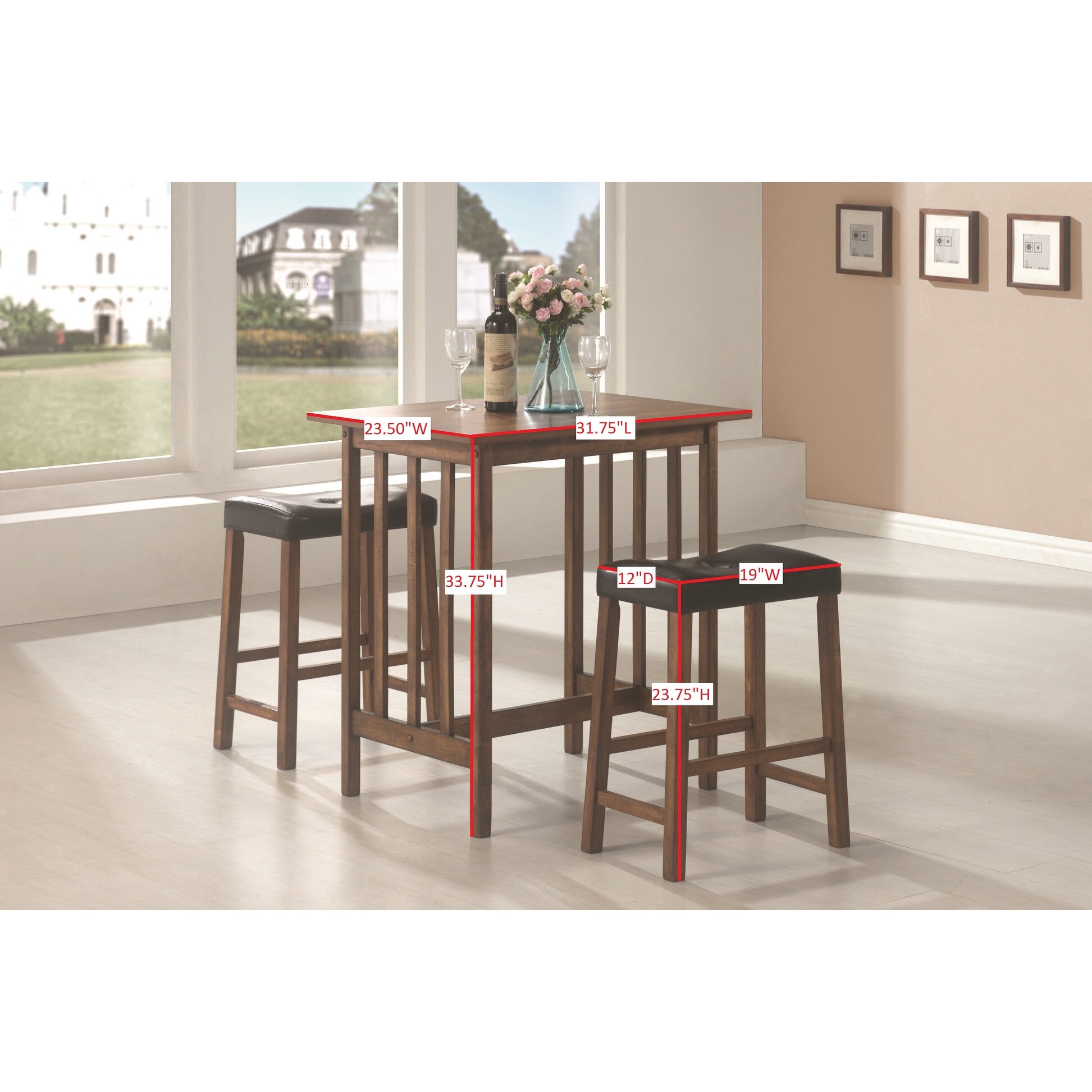 Coaster 3 piece deals dining set