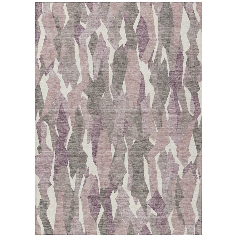 Machine Washable Indoor/ Outdoor Contemporary Dylan Chantille Rug
