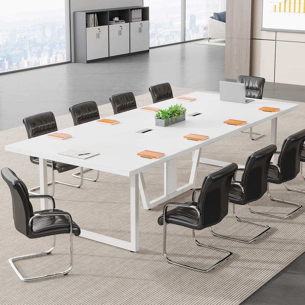 8FT Conference Table, 94.49 L Large Meeting Table for 10 People