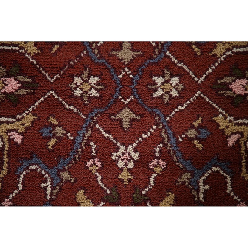All-Over Orange Heriz Serapi Indian Area Rug Handmade Wool Carpet - 2'7"x 5'11"