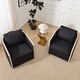 preview thumbnail 65 of 165, KINWELL 31"W Oak Frame Upholstered Swivel Barrel Armchair