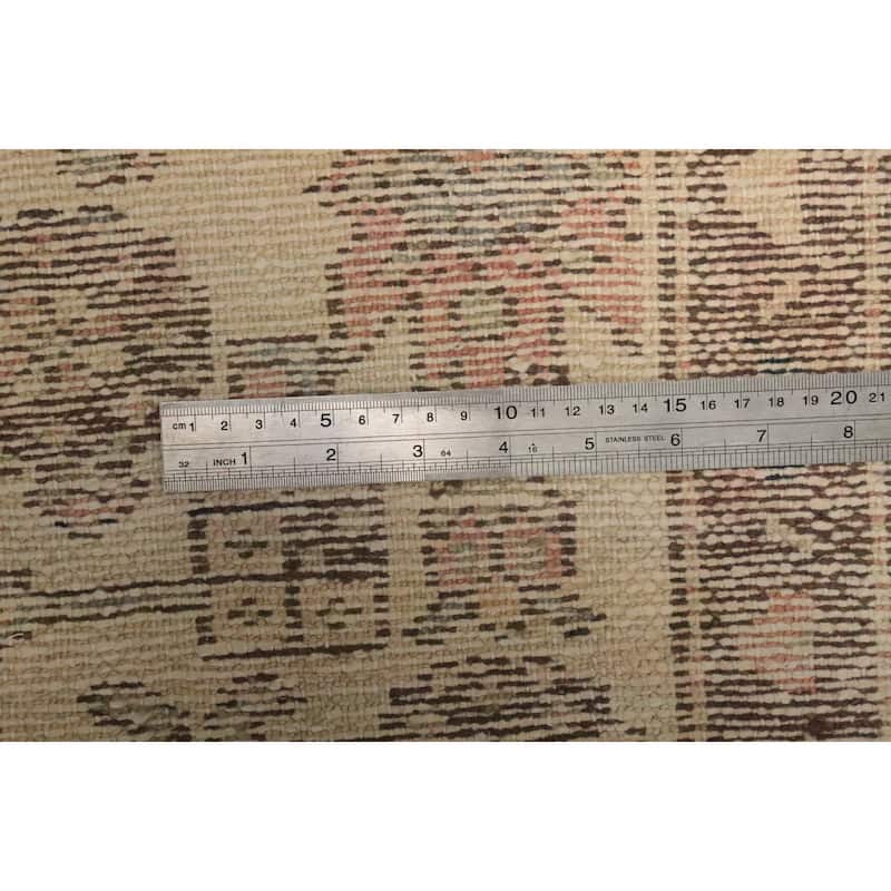 Hand Knotted Oriental 100% Wool Carpet Traditional Geometric Oranges & Rust Hamedan Area Rug - 6' 4'' X 3' 10''