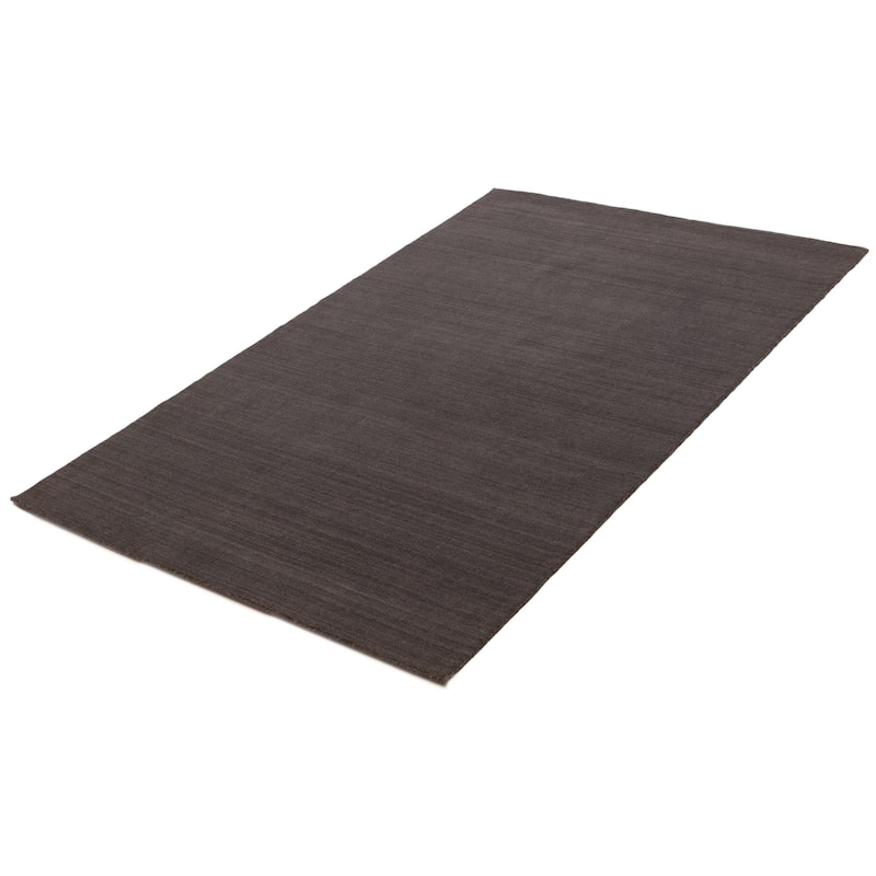 ECARPETGALLERY Hand Loomed Kashkuli Gabbeh Dark Grey Wool Rug - 5'0 x 8'2
