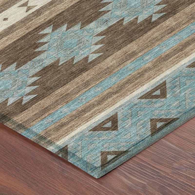 Machine Washable Indoor/ Outdoor Global Heston Chantille Rug