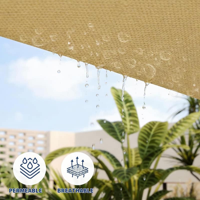 8'X10' Sun Shade Sail Shade Cloth, Sunshade for Patio, Backyard, Deck, Garden, Sand