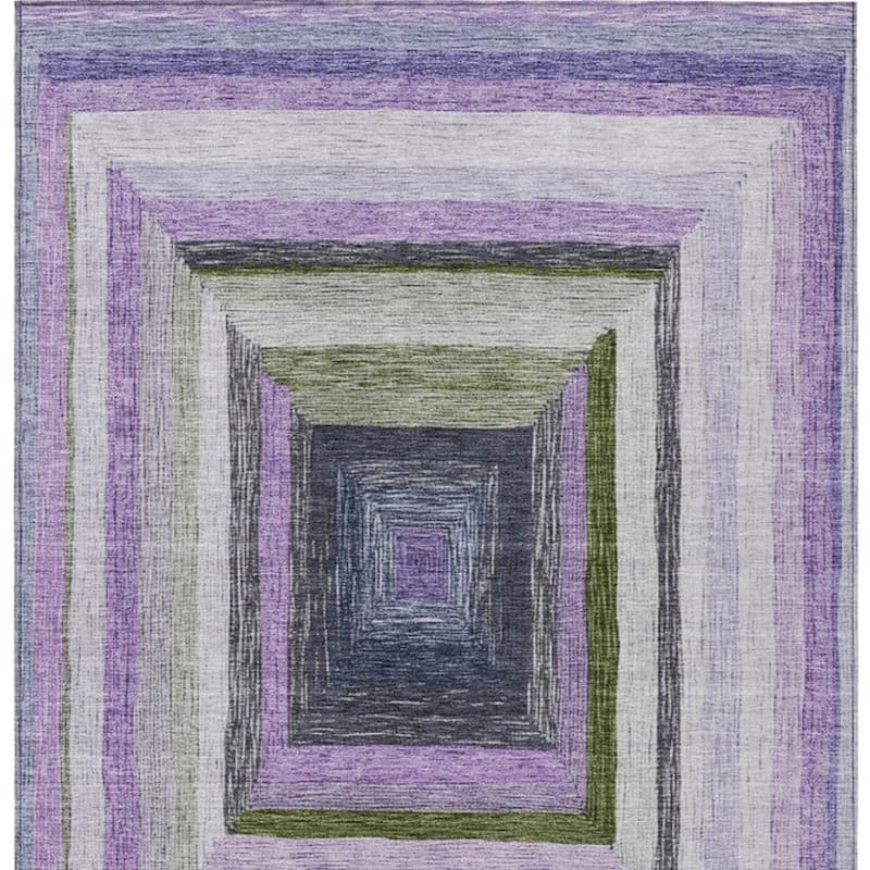 HomeRoots Geometric Transitional Rectangle Outdoor Rug