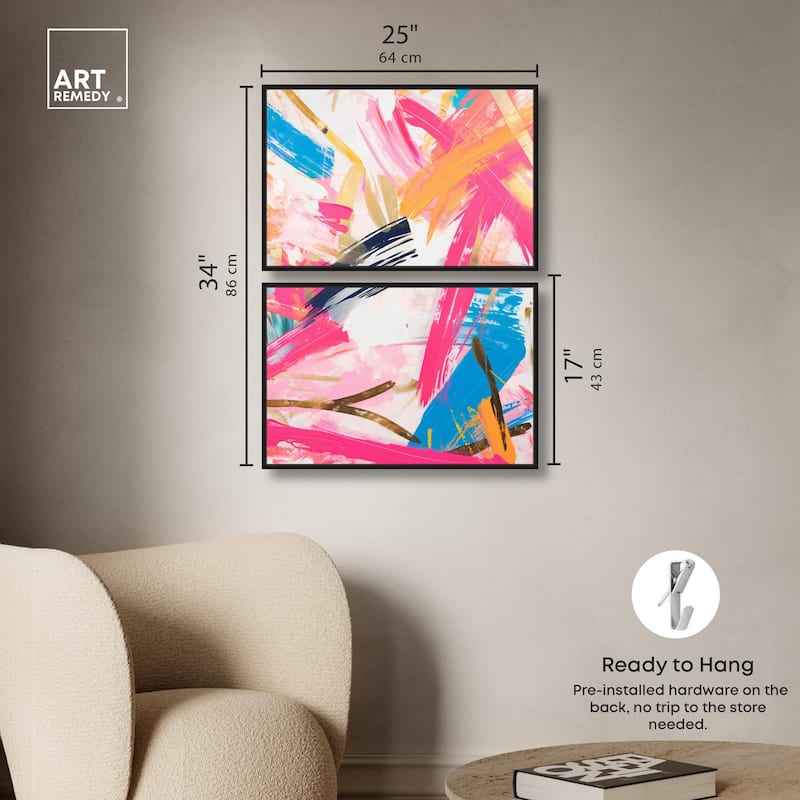 Language Spontaneity II Canvas Set of 2 by Art Remedy