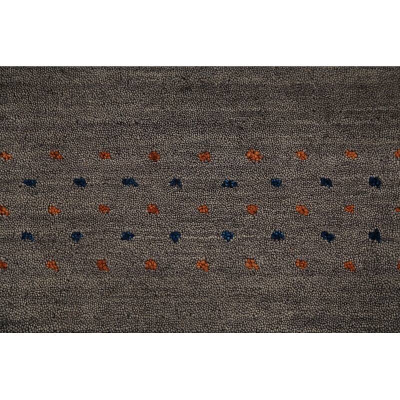 Animals Gabbeh Oriental Area Rug Handmade Wool Carpet - 5'7" x 7'11"
