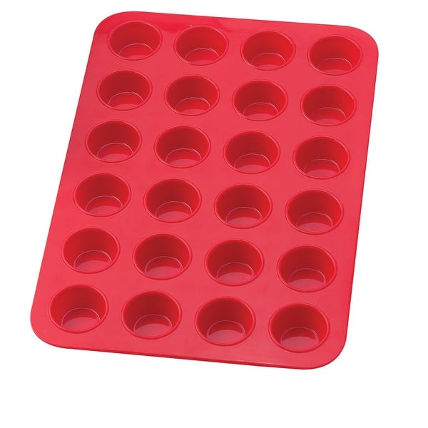 slide 2 of 4, Mrs. Anderson's Baking Silicone 24-Cup Mini Muffin Pan