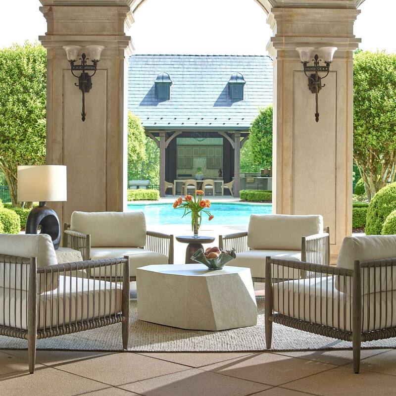 Uttermost Borneo White Outdoor Lounge Chair