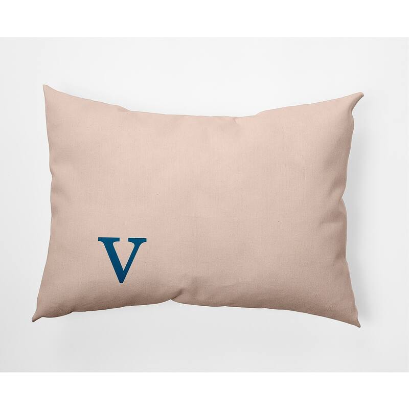 Modern Monogram Decorative Throw Pillow - 14" x 20" - v