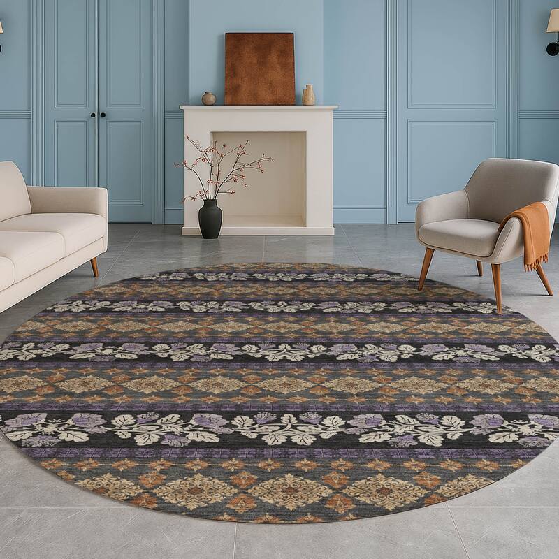 Machine Washable Indoor/ Outdoor Stripe Sochi Chantille Rug