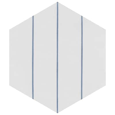 Merola Tile Porto Savona Hex Niagara 8-5/8" x 9-7/8" Porcelain Floor and Wall Tile