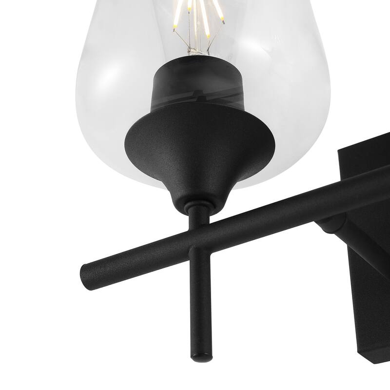 GetLedel 2-Light Bathroom Vanity Light Wall Sconce with Clear Glass Shades