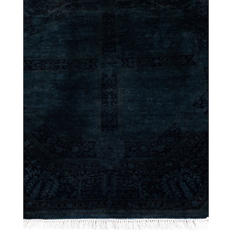 Fine Vibrance One-of-a-Kind Hand-Knotted Area Rug - Gray, 5' 1" x 5' 1" - 5' 1" x 5' 1"