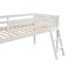 preview thumbnail 9 of 7, Twin Size Wood Low Loft Bed with Convertible Ladder, Sturdy Frame and Safety Guardrails, Easy Assembly, White