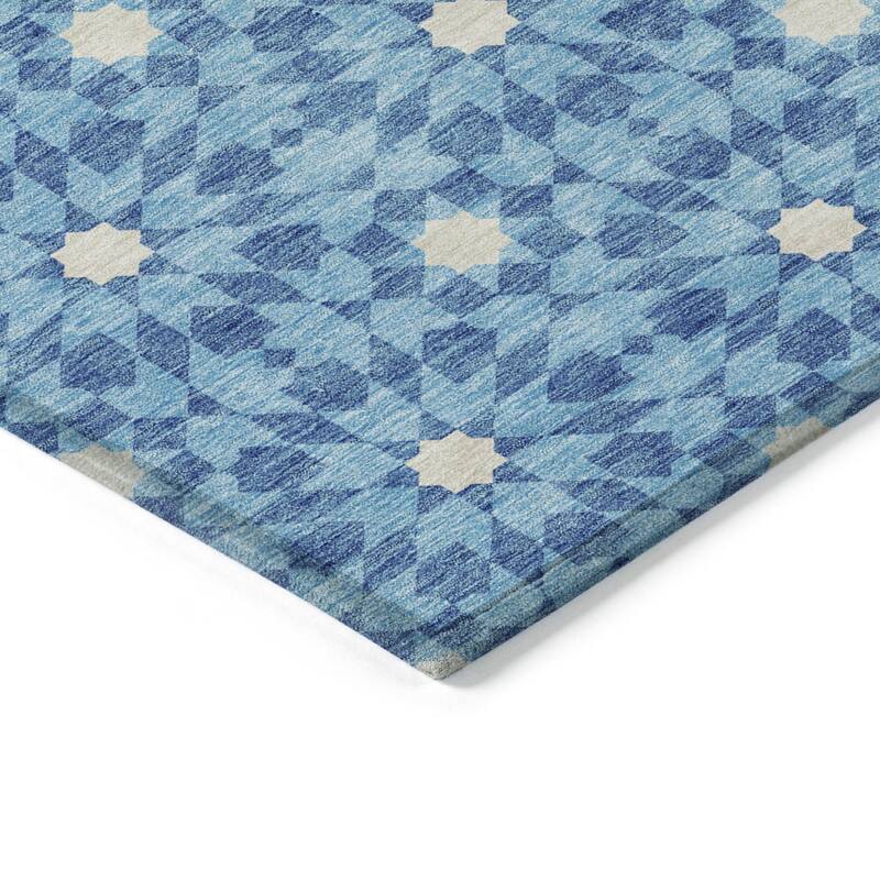 HomeRoots Floral Medallion Transitional Rectangle Outdoor Rug