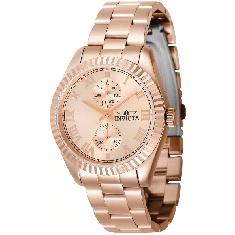 Invicta Women's 47447 Specialty Quartz Multifunction Rose Gold Dial Watch