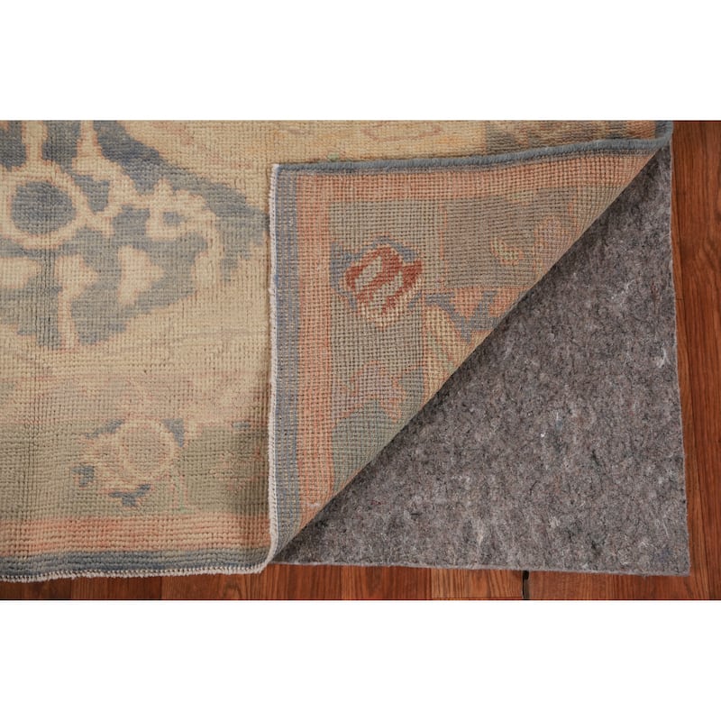 Hand Knotted Oriental 100% Wool Carpet Transitional Floral Beige & Ivories Oushak Area Rug - 7' 0'' X 4' 0''