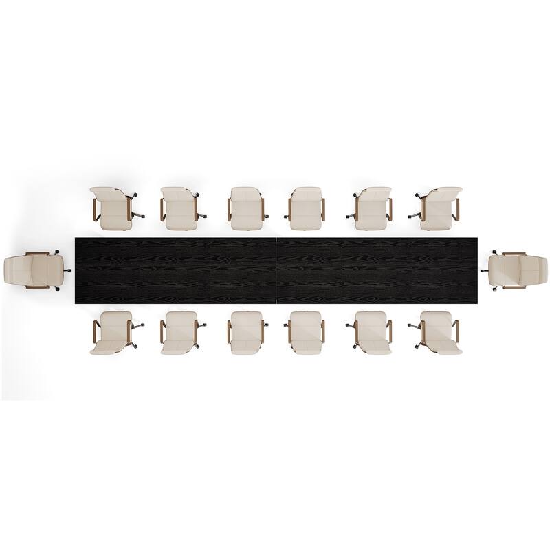 78.7" Wood Conference Table, Office Meeting Table, Boardroom Seminar Business Table