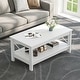 preview thumbnail 34 of 47, Farmhouse Coffee Table with Storage 2-Tier Center Table for Living Room