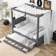 preview thumbnail 15 of 33, Upholstery Canopy Platform Bed with Trundle and Three Storage Drawers
