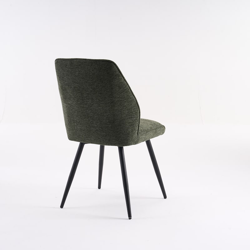 Set of 2 Modern Dining Chairs, Armless Upholstered Side Chairs