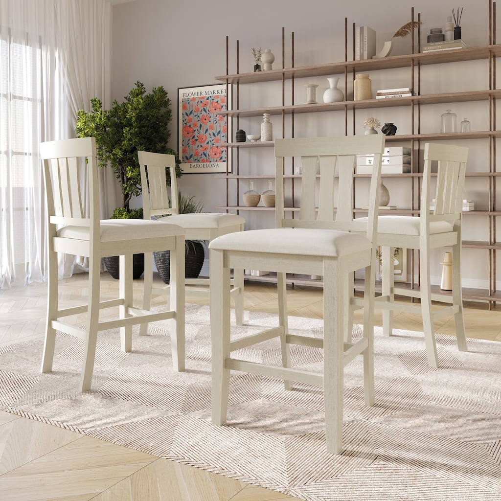CraftPorch Clean-lines Counter Height Dining Chairs (Set of 4)