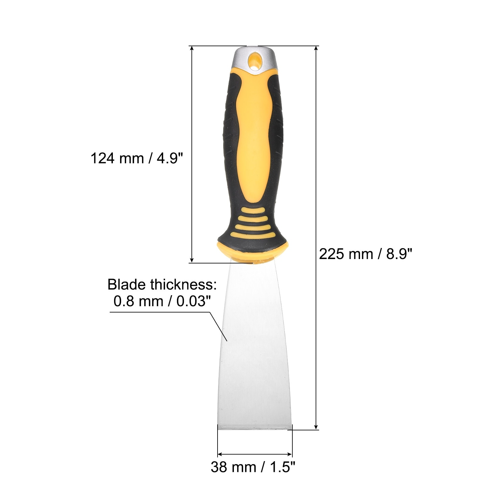 Putty Knife High Carbon Steel Paint Scraper Flexible Drywall Repair Mud Knife for Removing Cement Wallpaper Mud Adhesive Taping