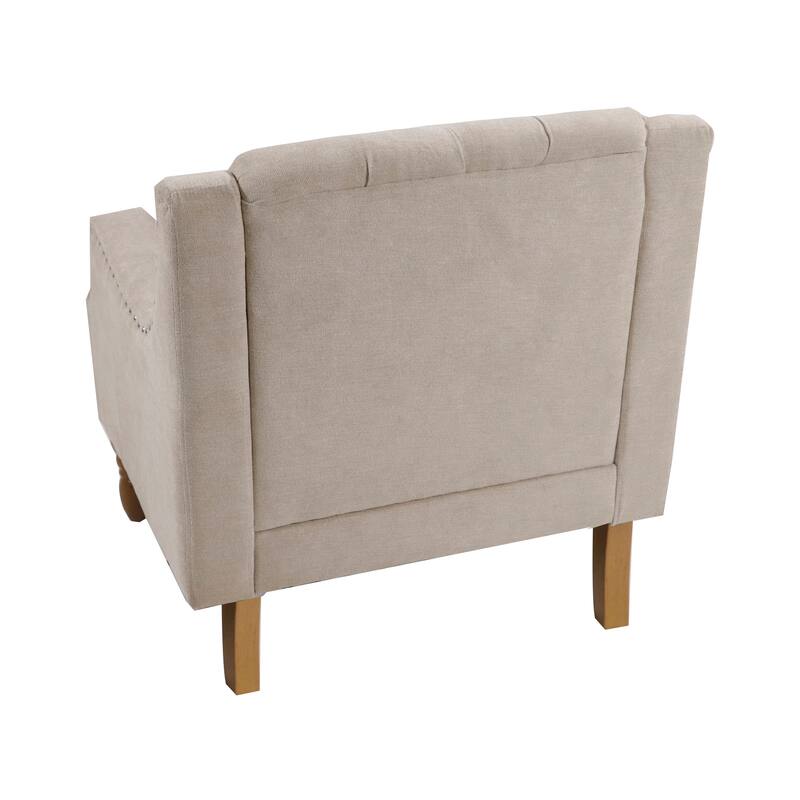 Ailsa Button-Tufted Upholstered Accent Chair by GDFStudio - 25.90"L x24.80"W x 29.50"H