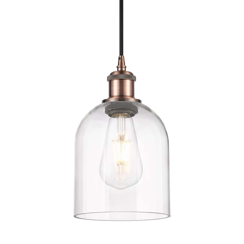 Innovations Lighting 516-1P-10-6 Bella Pendant Bella 6" Wide Mini - Antique Copper / Clear