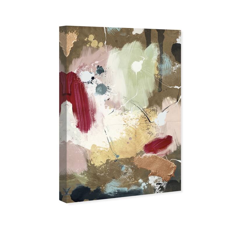 Wynwood Studio Canvas Abstract Crimson in the Sands Abstract Brown and Crimson Modern & Contemporary Wall Art Canvas Print