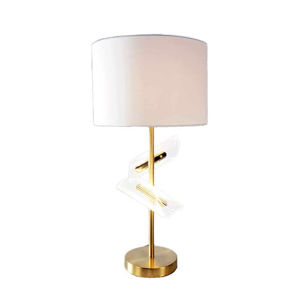 Limy 2pc Table Lamp Set, White Shade, Classic Gold Base, 20 Inch