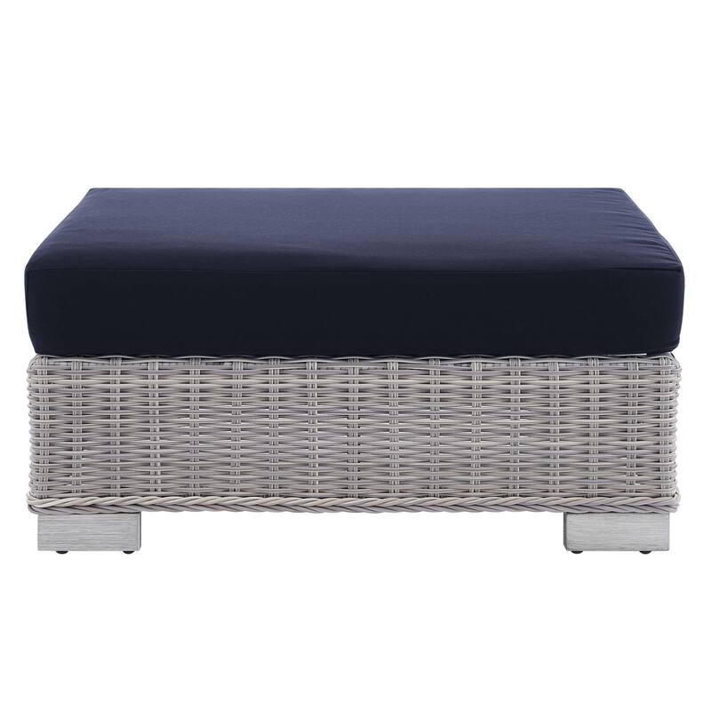 Conway Outdoor Patio Wicker Rattan Ottoman