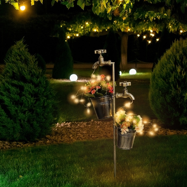 Solar Shower Garden Art Light Decoration LED Fairy Lights with Planter Bed Bath Beyond 40186434
